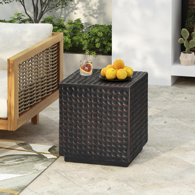 Outdoor Side Table, Patio End Table, Small Coffee Table For Outside, Garden, Backyard