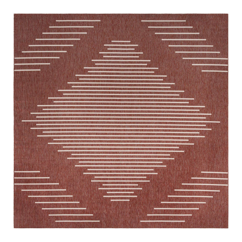 Striped Indoor / Outdoor Rug, Square 13'