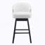 Ensemble de 2 tabourets de comptoir pivotants 33,25 ", tabourets de bar rembourrés à hauteur de comptoir avec structure en bois d'hévéa massif, dossier, repose-pieds, tabourets de bar sans accoudoir pour bar personnel, comptoir de cuisine, noir et bei