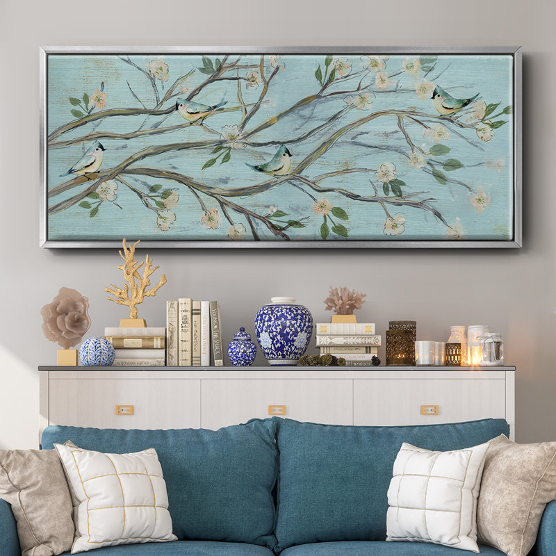 «Blue Sky and Blossoms», toile encadrée, H 8 po x l 20 po