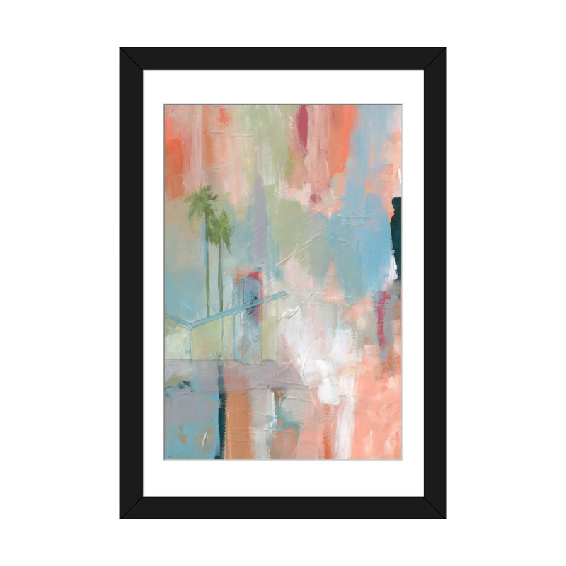 «Desert Living II», reproduction sur toile, H 24 po x l 16 po x P 1 po, Papier beaux-arts encadré noir, Blanc