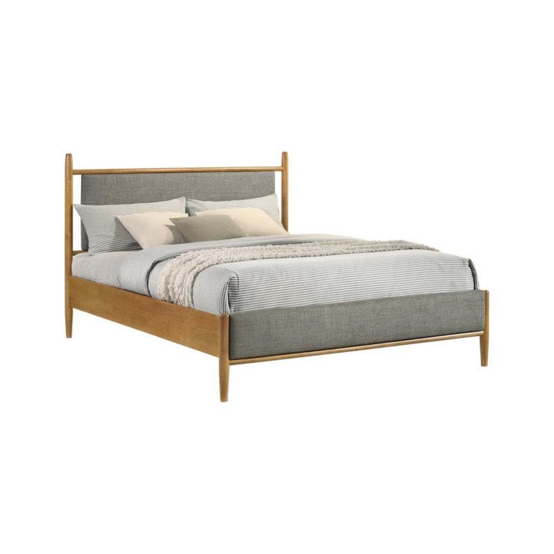 Lit plateforme tapissier Mahoney, Grand