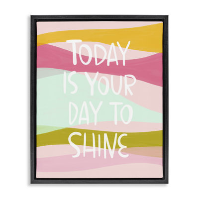 Cadre flottant Pastel Day To Shine, design par Mandy Ford Art + Illustration