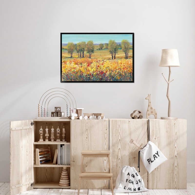 Golden Fields I by Timothy O' Toole - Painting, Black Framed Paper Print, 65cm H x 95cm W