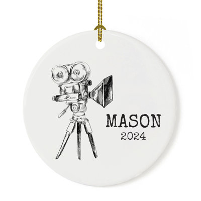 Ornement de Noël en céramique sur mesure 20x pour appareil photo