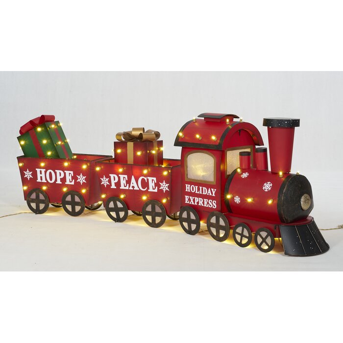The Holiday Aisle® 3 Piece Train Lighted Display Set & Reviews | Wayfair