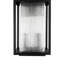 Outdoor 2-Light Black Square Cage Lantern Wall Sconce 