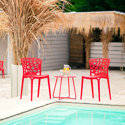 Genica Stacking Patio Dining Side Chair