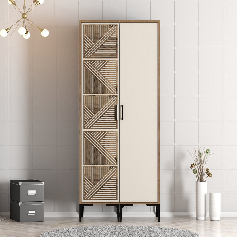 Armoire Ayreanna, Noyer, crème