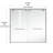 54.33" - 60" W x 60" H Double Sliding Semi-Frameless Tub Door-85752664
