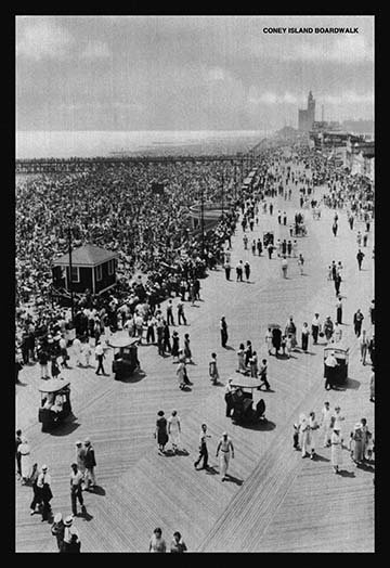 « coney island boardwalk »-reproduction de photo, H 36 po x l 24 po