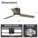 48" Figgs 3 - Blade LED Flush Mount Ceiling Fan with Remote Control and Light Kit Included