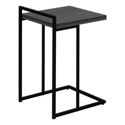Accent Table, C-shaped, End, Side, Snack, Living Room, Bedroom, Metal, Laminate