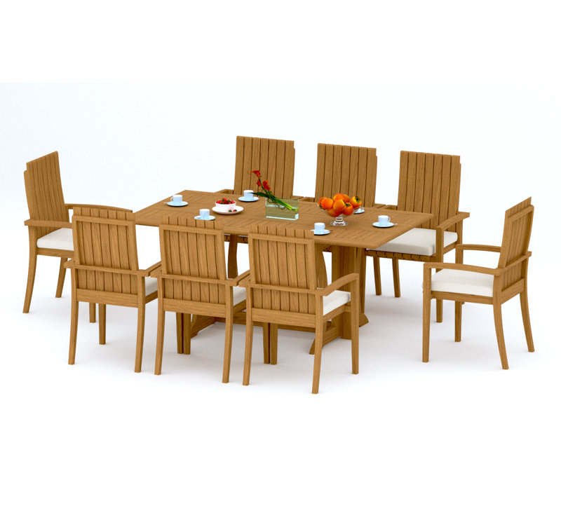 Goa Outdoor 9 - Piece Teak Dining Set
