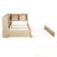 Lit de jour simple avec couchette, armoires de rangement et ports USB-2092483076