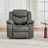 Adwin 37" W Faux Leather Swivel Recliner-99174424
