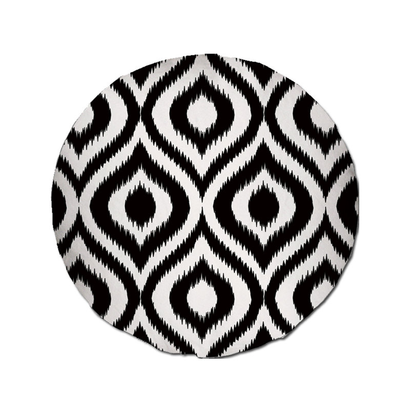 3 Piece Anwen Cotton Indoor / Outdoor Throw Cushion With Filling, Black