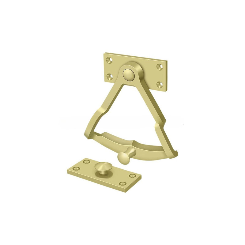 Quadrant de porte Deltana DDQ56U3; Finition laiton brillant, Laiton poli