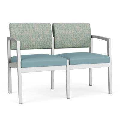 Lenox Steel Waiting Reception 2 Seat Tandem Seating Metal Frame No Center Arms
