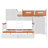 Twin Over Full Storage Bunk Bed With Drawers, Bookcase And Armoire