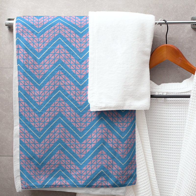 Stephenie Bath Towel, Pink/Teal
