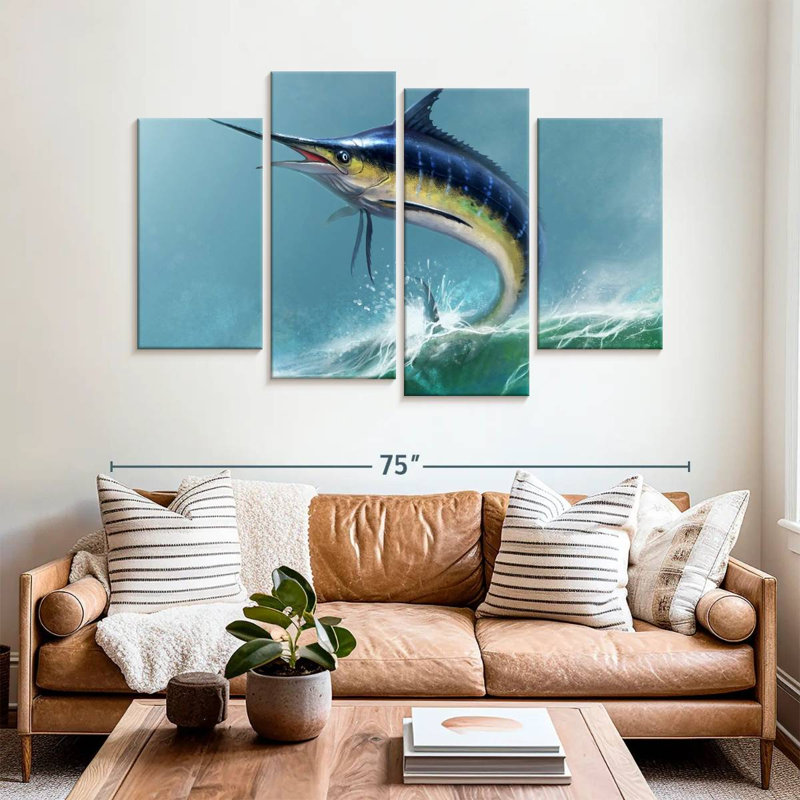 Brampt Leaping Marlin, 42" H x 68" W