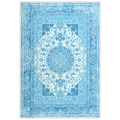 Fillender Washable Soft Vintage Rug Fashion Floral Rug For Living Room Dorm Decor
