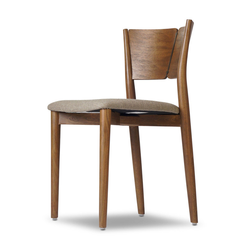 Grady Upholstered Dining Chair, Tan Parawood