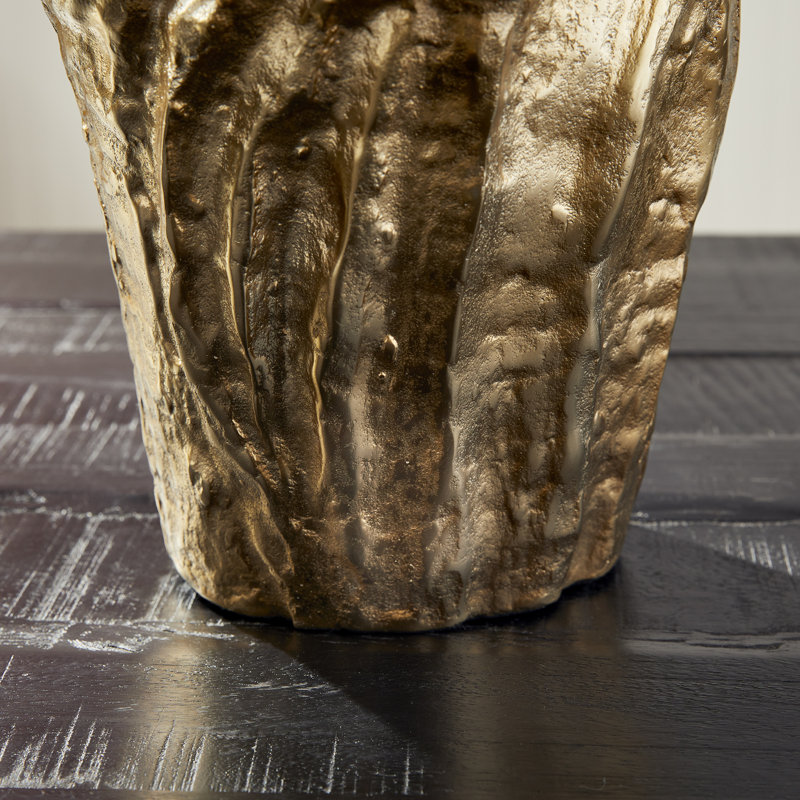 Arbre Aluminum Table Vase, 18" H x 9.75" W x 7" D, Gold