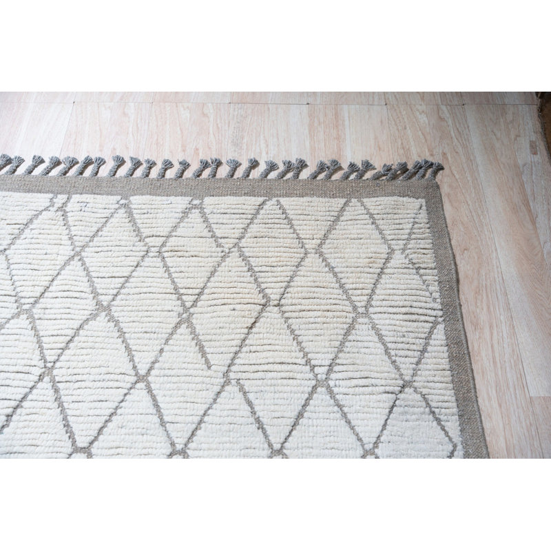 Hand Knotted Wool Geometric Area Rug