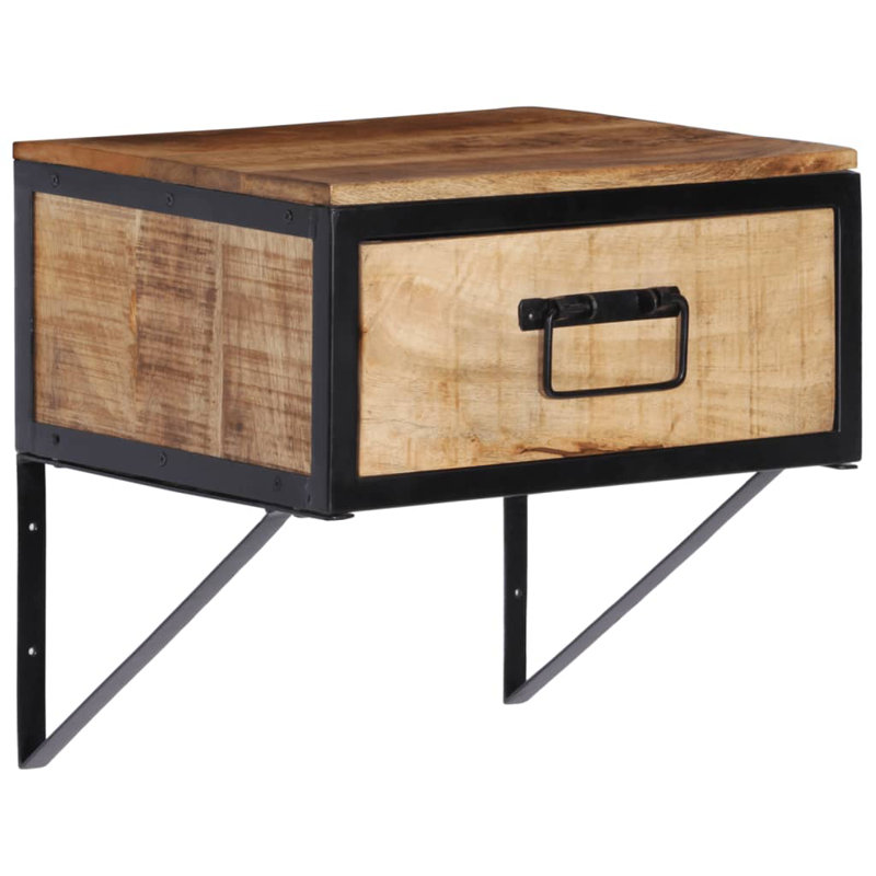 Adaliyah 40cm W Iron Bedside Table