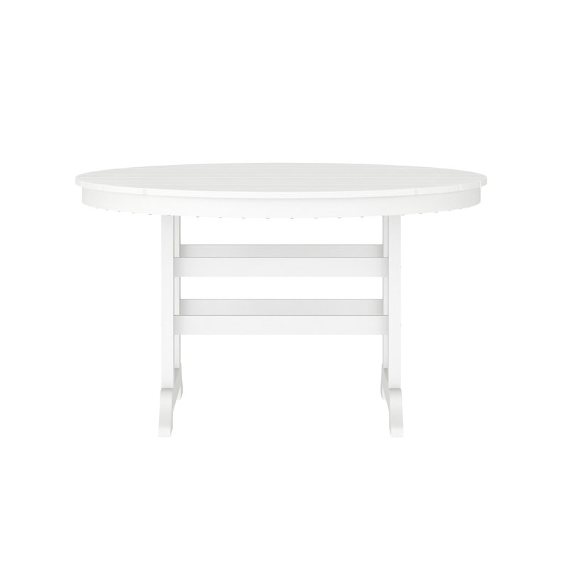 Table de salle à manger Adirondack en PEHD recyclé d'intérieur / extérieur de qualité commerciale, Blanc