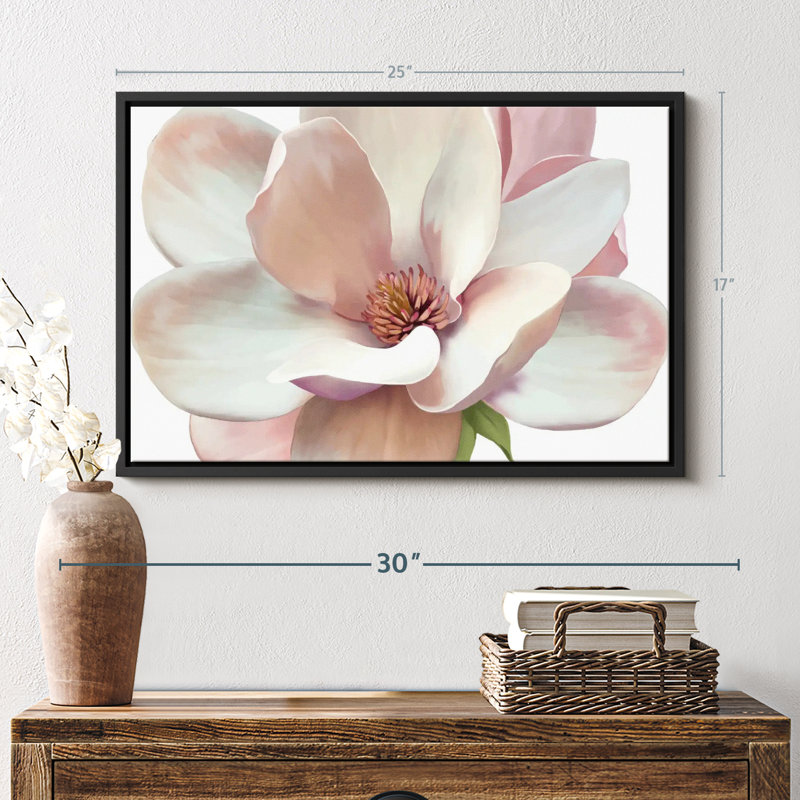Floral et botanique «Magnolia rose», H 17 po x l 25 po