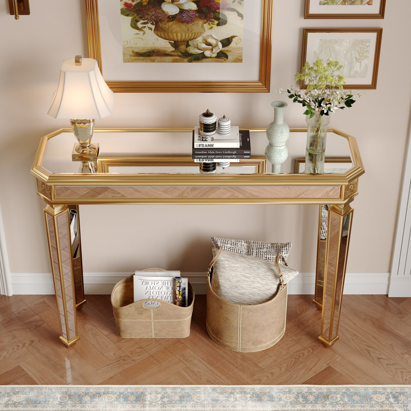 Framhouse 48" Mirrored Console Table, Natural