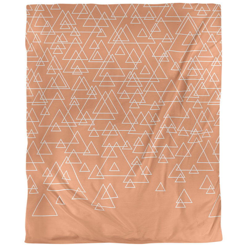 Tissu triangles de dispersion, Orange, L 54 po x l 36 po, Lin naturel paloma