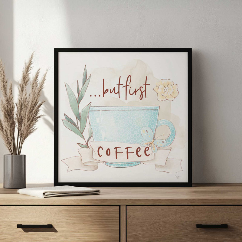 But But Coffee par Mollie B., reproduction d'art, 20 W x 20 H, Black, Impression encadrée