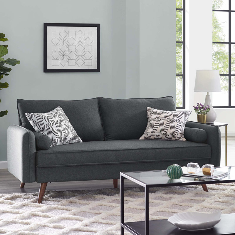 Canapé Carson Carrington Hedeby, Mélange de polyester beige, H 33,5 po x l 72 po x P 32,5 po