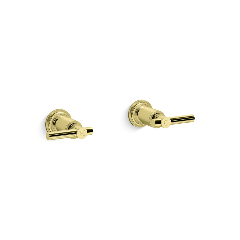 Central Park West™ Wall-Mount Bath Faucet Lever Handles, Unlacquered Brass