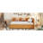 Upholstered Daybed With Trundle Twin Size Sofa Bed Frame No Box Spring Needed, Linen Fabric(Yellow)-309773562