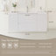 Meuble-lavabo mural peu encombrant avec lavabo de grande qualité et grand espace de rangement