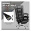 Fauteuil de bureau Vibration Massage avec chaleur, repose-pieds, noir
