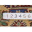 Tapis bleu Kazak à motif géométrique oriental 4 x 6