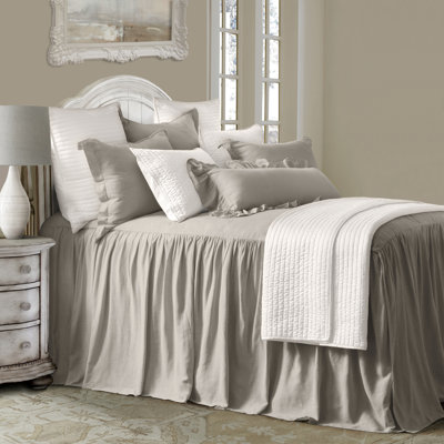 Luna Washed Linen Romantic Classic Chic Casual Modern Rustic Farmhouse Bedspread Set