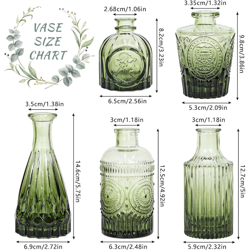 Noblitt Glass Table Vase, Green