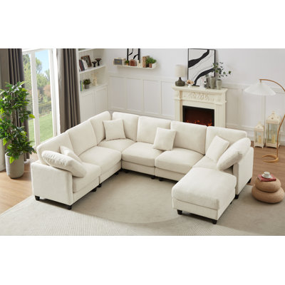 Modular Sectional Sofa, Convertible Sofa Couch Modular Sofa With Ottoman