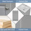 Meuble-lavabo 18 po avec lavabo, meuble-lavabo avec tablette de porte et tablette réglable, gris-702418296