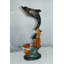 Statue en bronze de deux dauphins avec tortue Blumberg - Taille: L 14 po x l 8 po x H 28 po.