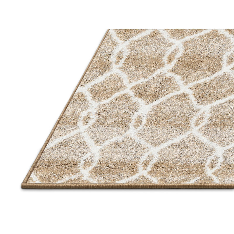 Surface beige contemporaine tapis, Rectangle 4 pi x 6 pi