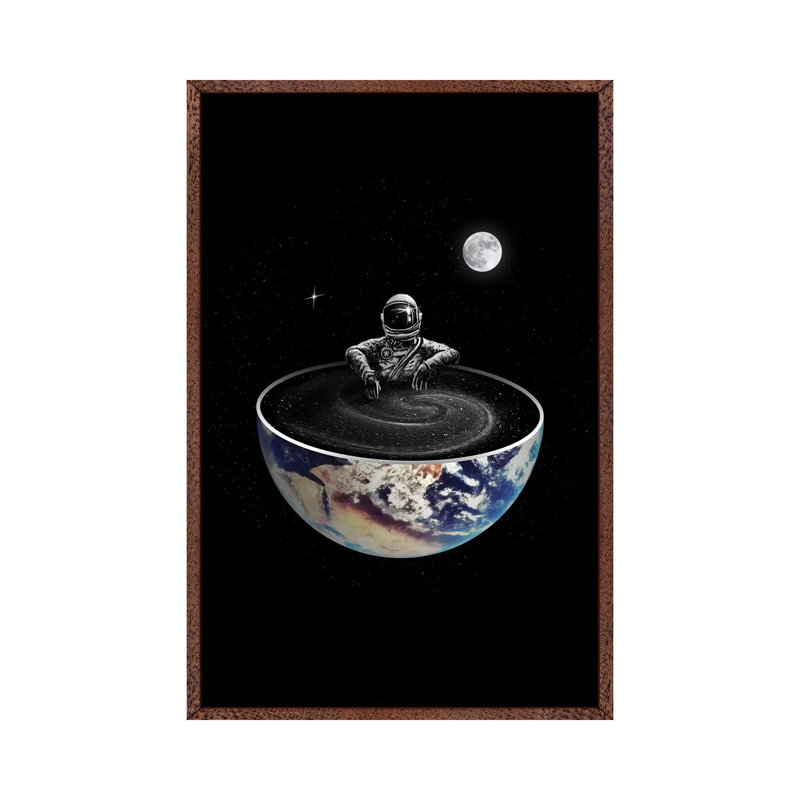 Easy by Nicebleed - Print on Canvas, Classic Brown Wood Framed, 101.6cm H x 66.04cm W x 3.81cm D