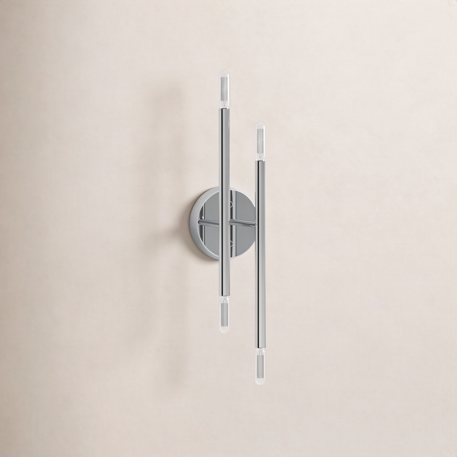 Poco 4 Light Dimmable Armed Sconce, Polished Chrome